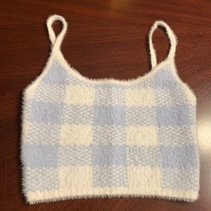Fuzzy Pacsun plaid crop top
